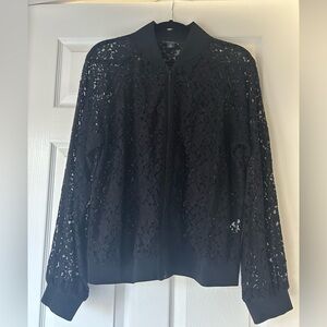 Halogen Lace Bomber Jacket
